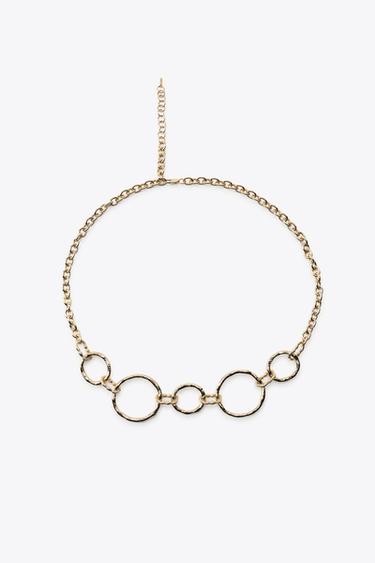 Zara CIRCULAR PIECE BELT - Golden