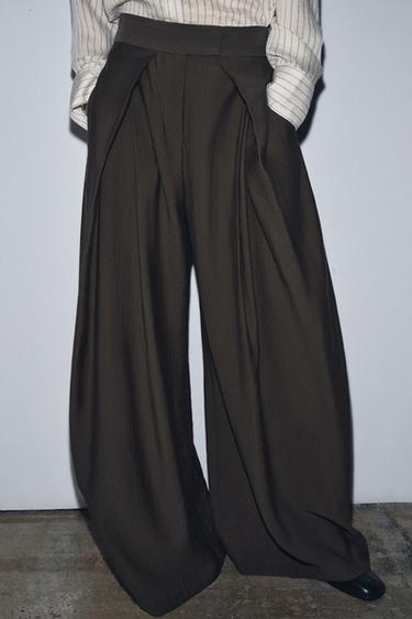 ZW COLLECTION PLOOIBROEK VOOR - Bruin / Taupe van Zara