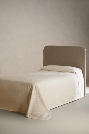 COUVRE-LIT ENFANT RAYURES FIL MÉTALLISÉ - Bleu de Zara - Image 2