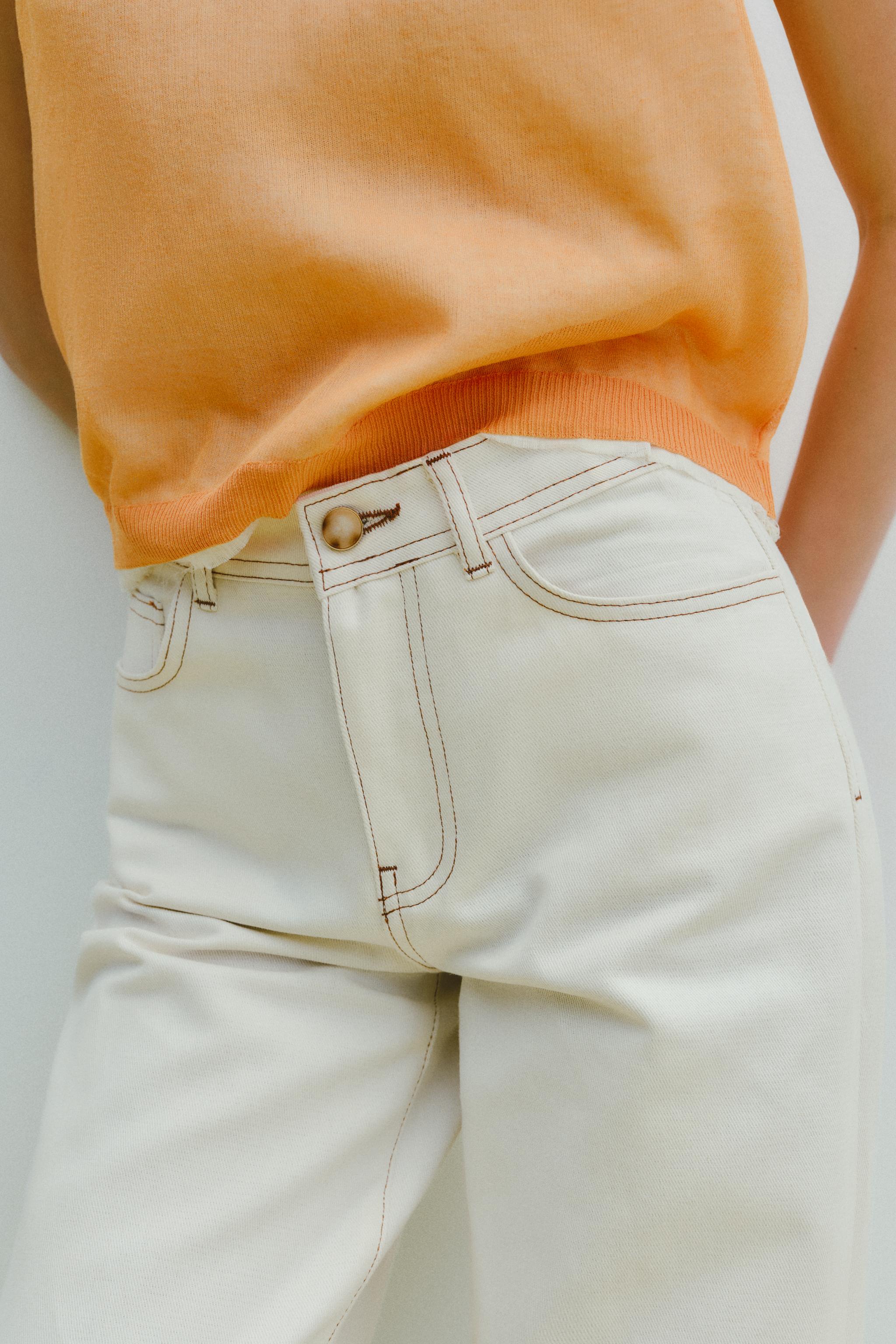 JEANS Z1975 WIDE LEG ハイウエスト - オフホワイト | ZARA