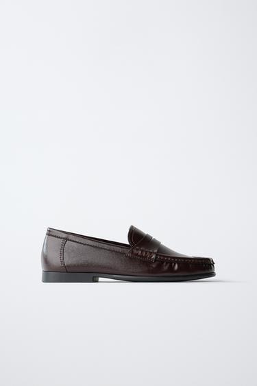 MOCASSIN SEMELLE FIN - Grenat de Zara