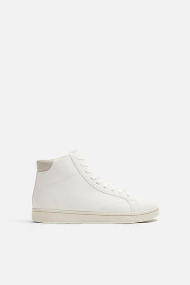 TÊNIS COM CANO ALTO - Branco da Zara - Imagem 0