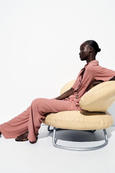 CHEMISE MANCHES COURTES EFFET FROISSÉ - MARSALA de Zara - Image 3