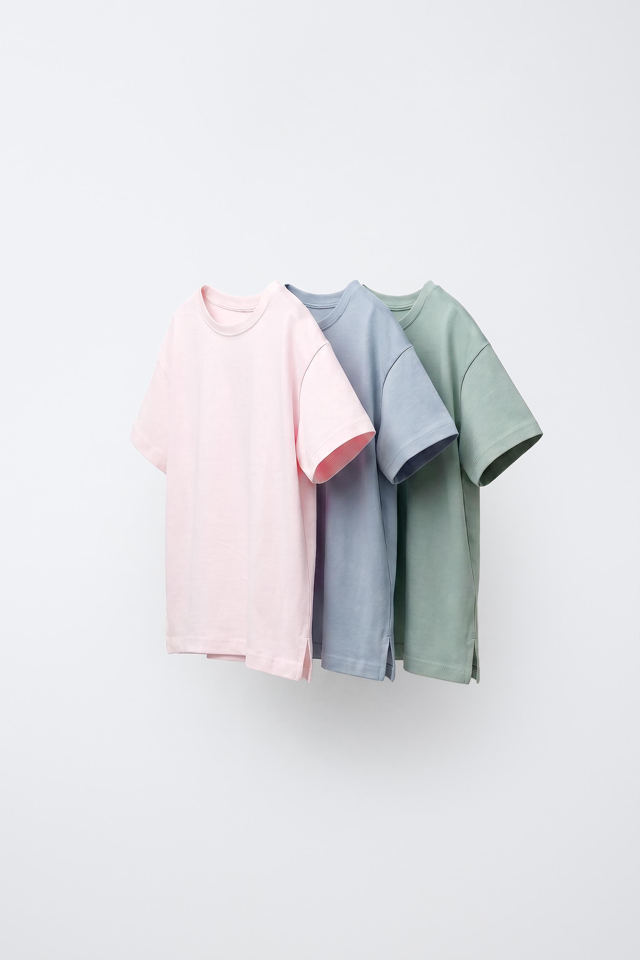 THREE-PACK OF BASIC T-SHIRTS — Light blue
