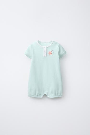 TWO-PACK OF SEA PRINT SLEEPSUITS - Ecru by Zara