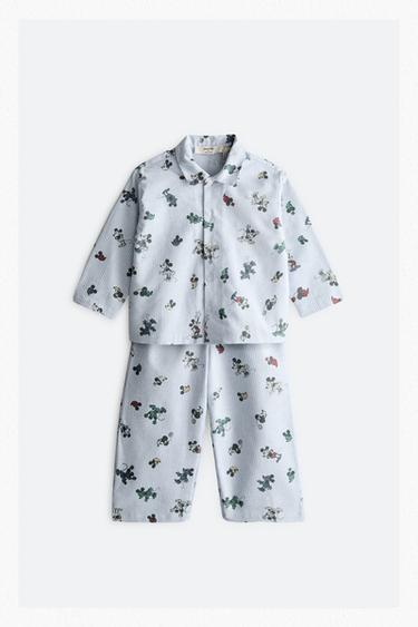 KIDS' MICKEY & MINNIE ©DISNEY FLANNEL PYJAMA SET - Light blue by Zara