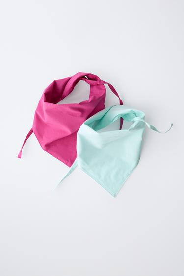 PACK OF TWO TRIANGULAR BANDANAS - Fuchsia by Zara - Image 0