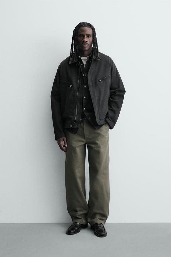 CONTRAST COLLAR DENIM JACKET from Zara - $119