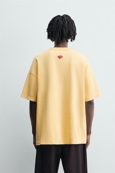 SLOGAN PRINT SWEATSHIRT - Dark yellow by Zara