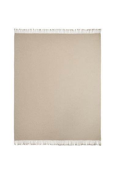 CHENILLE THROW - Light beige by Zara