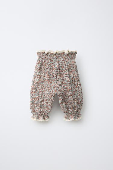 FLORAL LACE BLOOMER PANTS — Multicolored 2