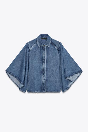 CHEMISE KIMONO EN JEAN ZW COLLECTION - Bleu de Zara - Image 6