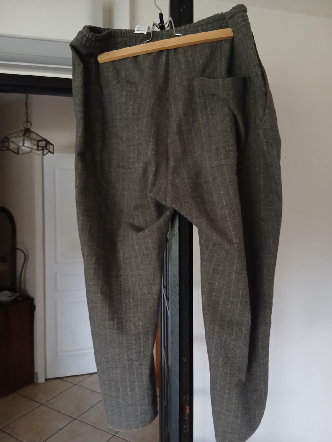 ZW COLLECTION PINSTRIPE BAGGY TROUSERS - Image 2