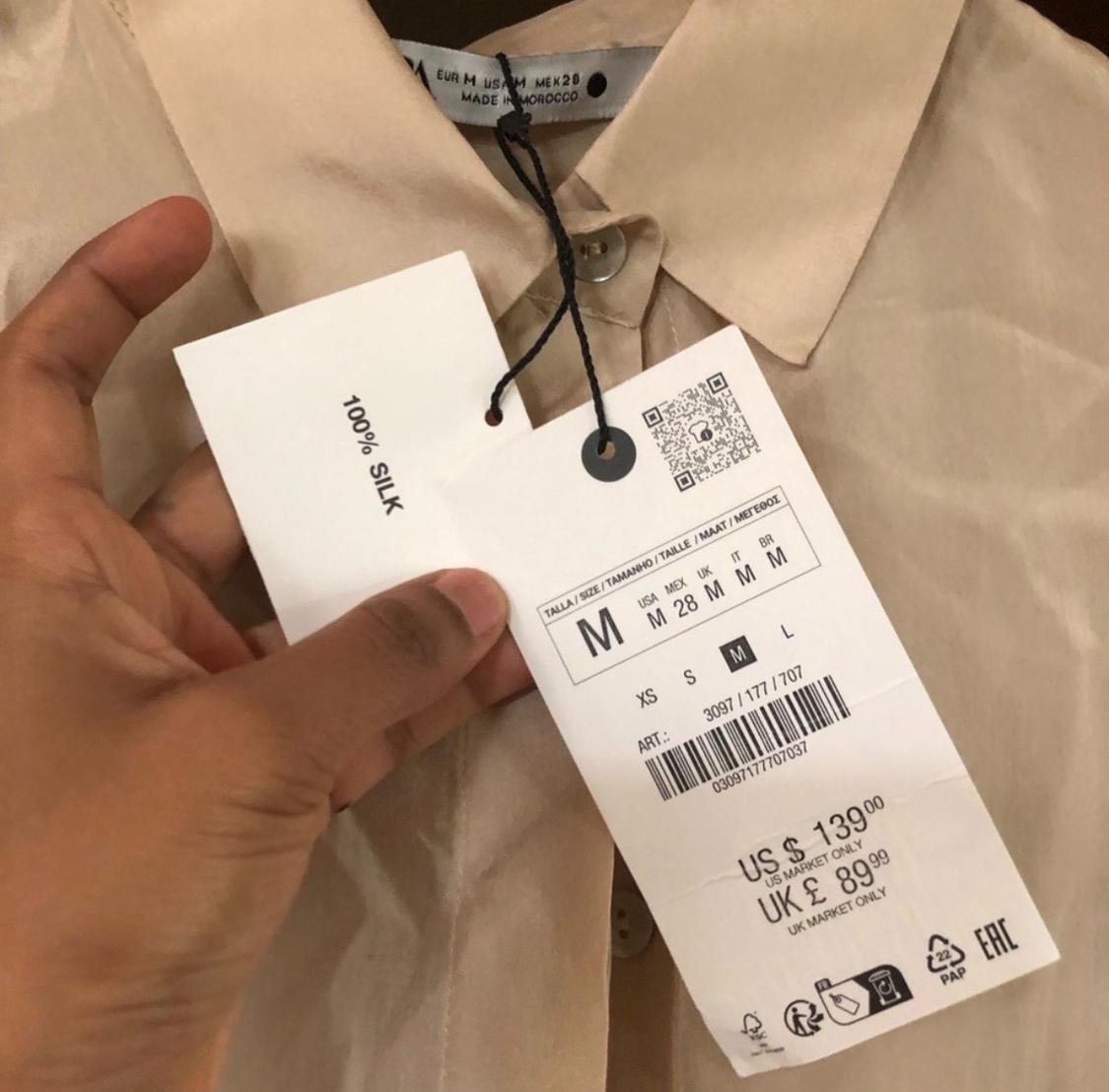 ZW COLLECTION 100% SILK SHIRT - Image 4