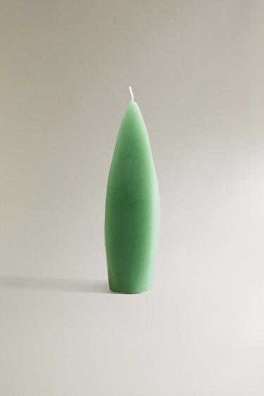 NANUSHKA CURVED SILHOUETTE CANDLE - Green by Zara