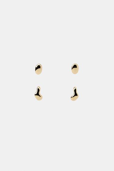 PACK OF GOLD EARRINGS - Golden by Zara