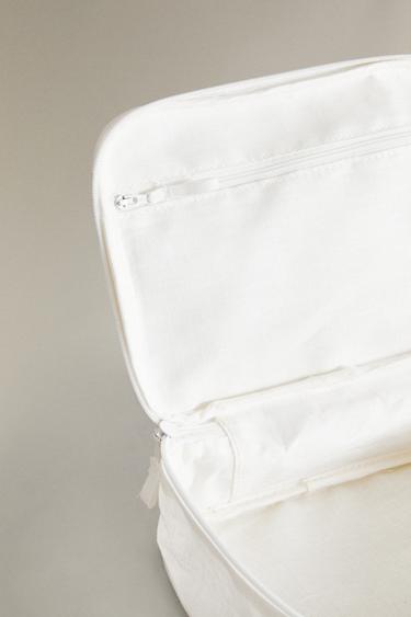 TROUSSE DE TOILETTE LIN UNI GRAND FORMAT - Blanc cassé de Zara - Image 4
