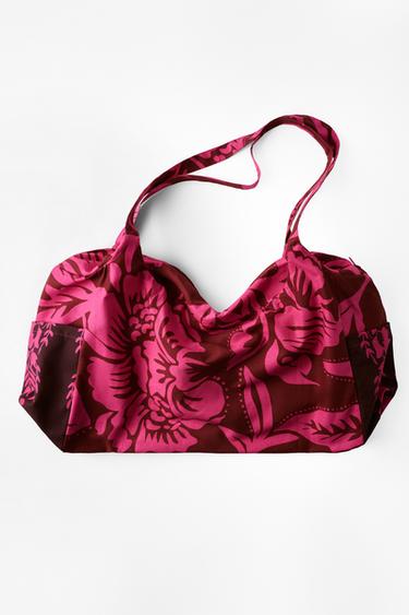 MAXI SAC IMPRIMÉ FLEURS - Fuchsia de Zara