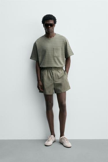 SHORT TECHNICAL BERMUDA SHORTS - Grey green by Zara