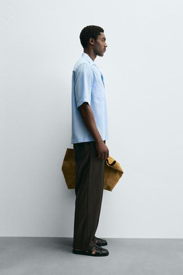 CHEMISE LYOCELL - LIN - Bleu ciel de Zara - Image 3