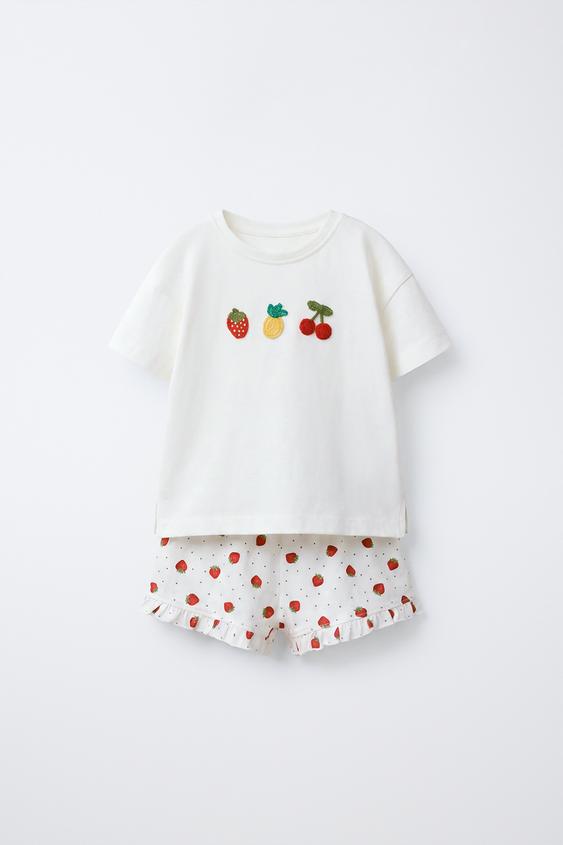 1 1/2-6 YEARS/ CROCHET FRUIT PYJAMAS - Ecru by Zara - Image 0
