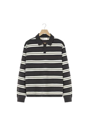 POLO REGULAR FIT RAYAS - Crudo / Marrón de Zara