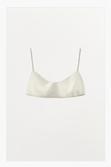 SILK BRALETTE - Ecru by Zara