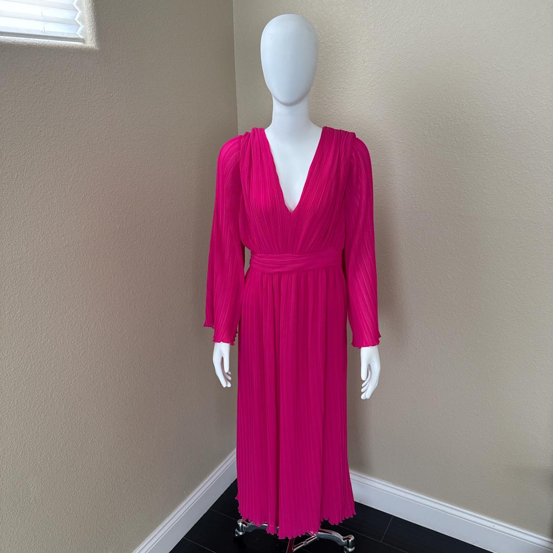 PLEATED MIDI DRESS