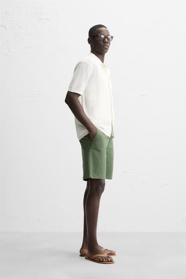 BERMUDA CHINO REGULAR FIT - Vert de Zara - Image 3