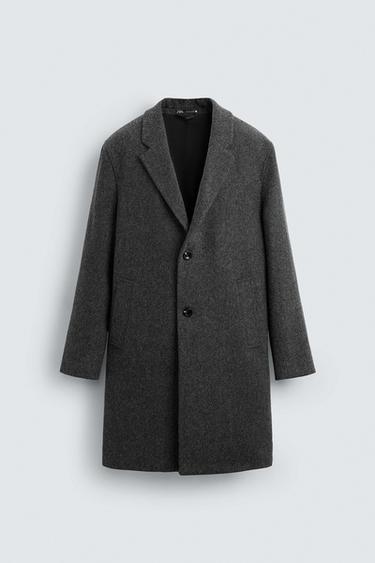 Zara 100% WOOL COAT - Gray