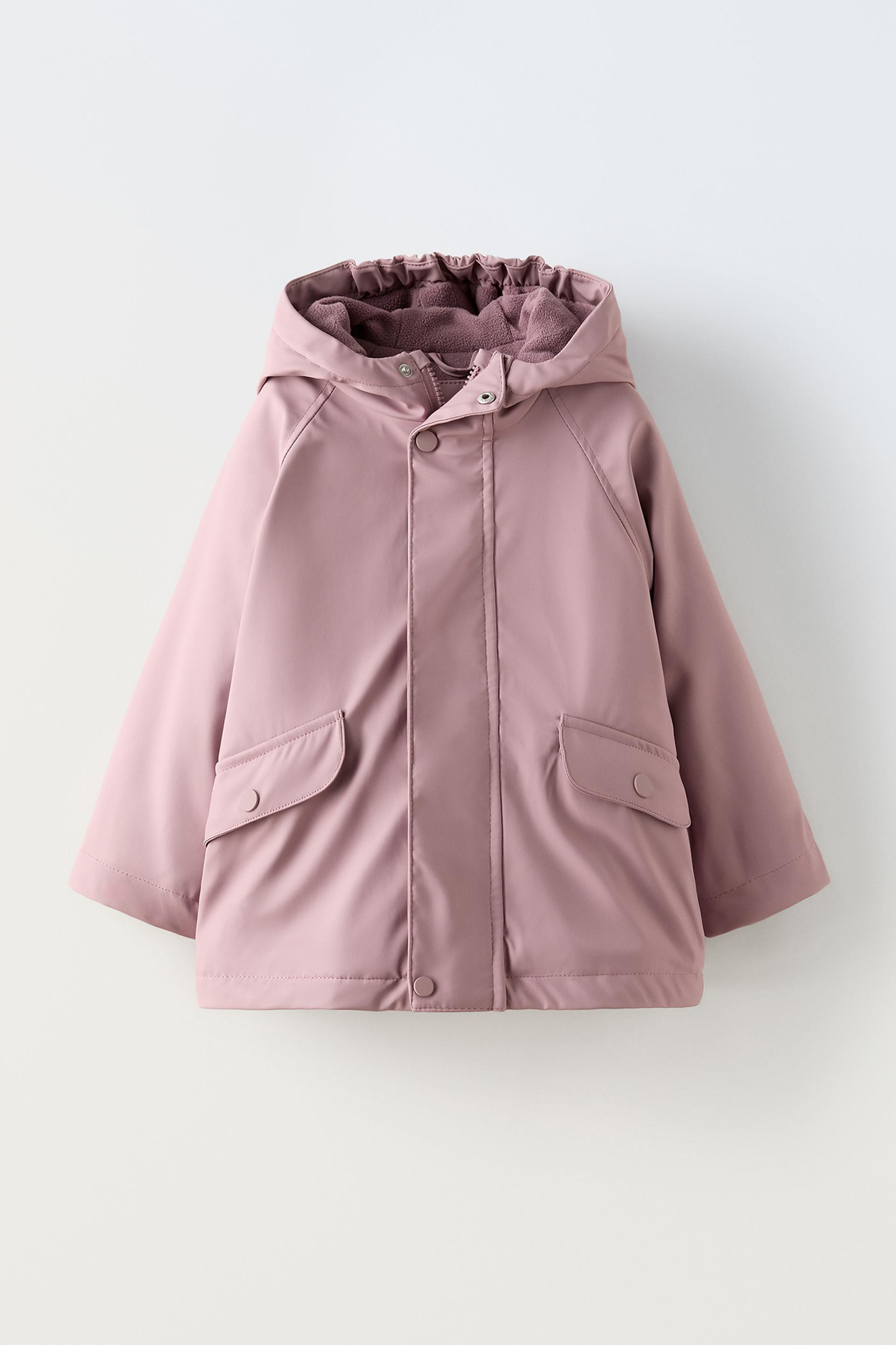 WATER REPELLENT LINED RAINCOAT Pink ZARA United States