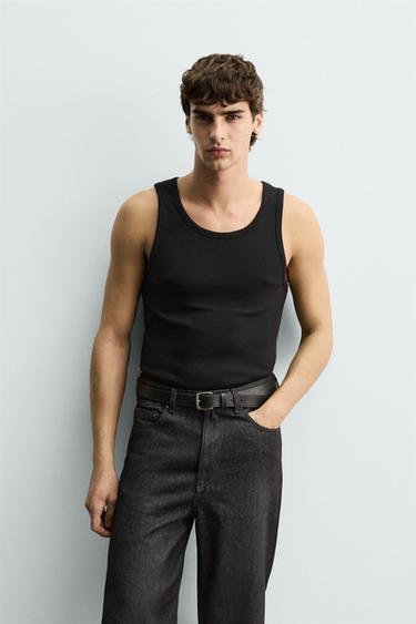 CAMISETA TANK REB - Negro de Zara