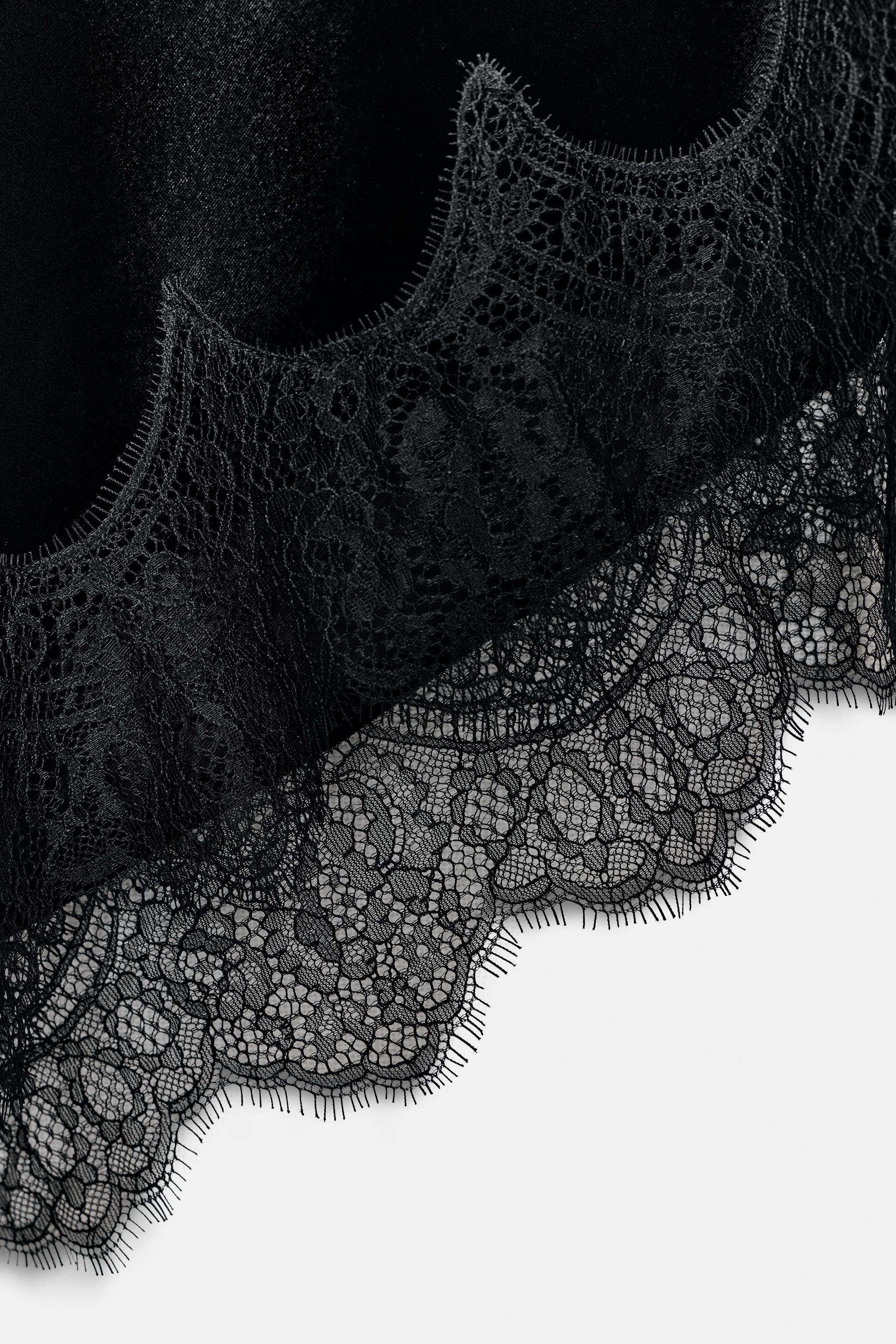 VELVET LACE MIDI DRESS