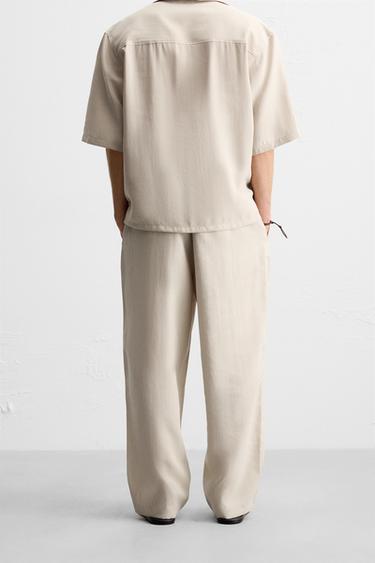 FLOWING PLEATED TROUSERS - Light beige by Zara - Image 2