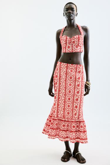 LOOK - SALMÃO/ESCURO da Zara