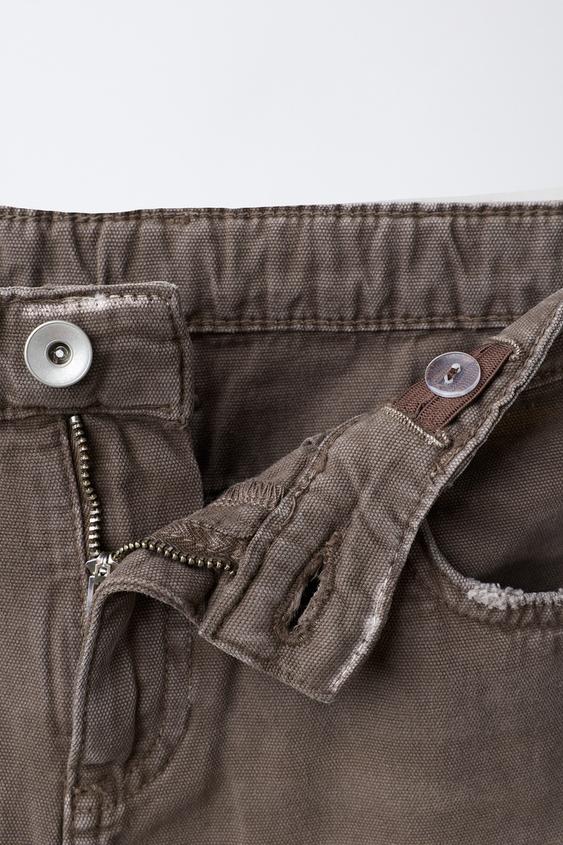 JEAN WIDE LEG CARGO - Marron de Zara - Image 2