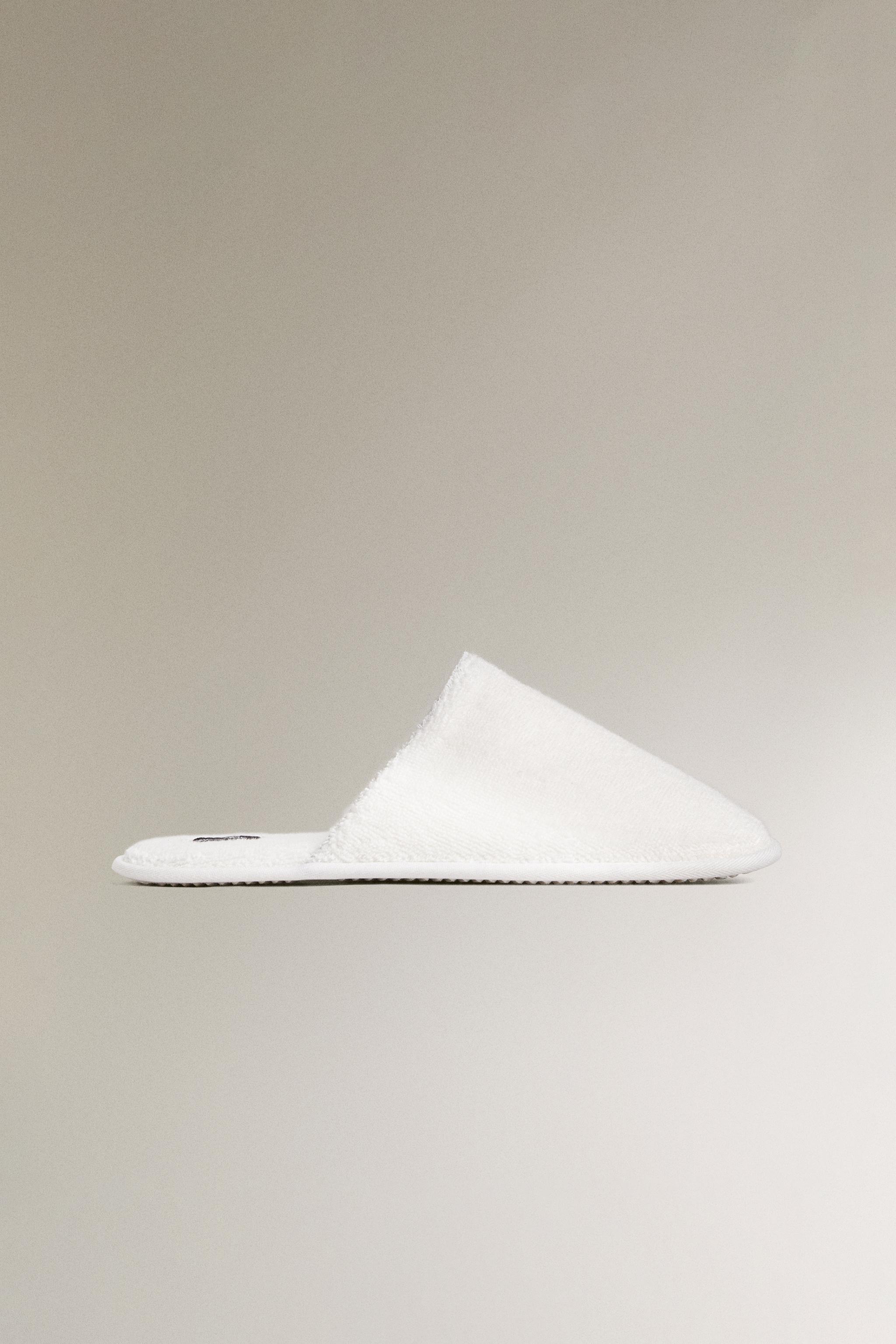 TERRYCLOTH SLIPPERS WITH PIPING
