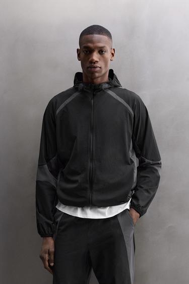 TECHNICAL COLOUR BLOCK JACKET - Black by Zara