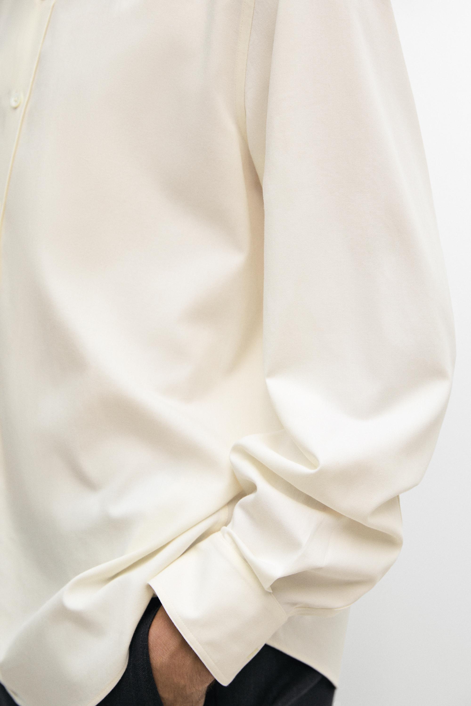 Relaxed fit cotton blend shirt