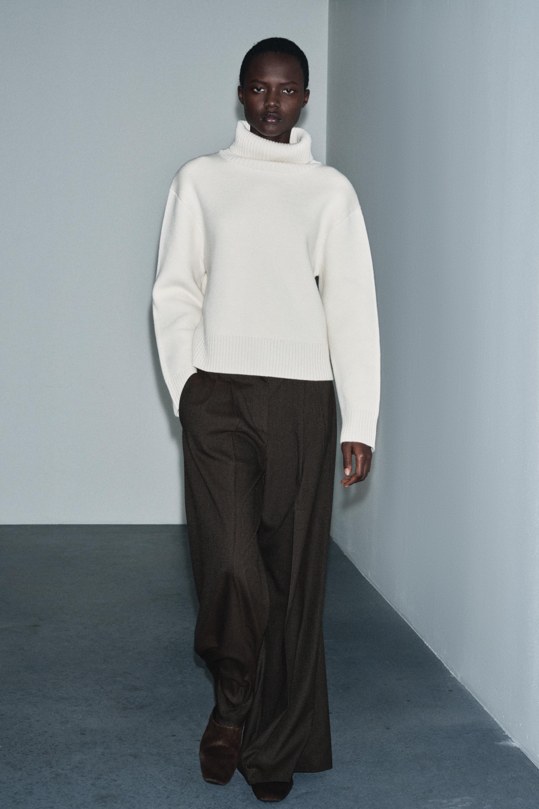 PLEATED WIDE LEG PANTS ZW COLLECTION