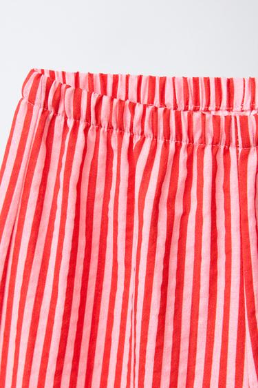 PANTALON BAGGY À RAYURES ONDULÉES - Fuchsia de Zara - Image 2