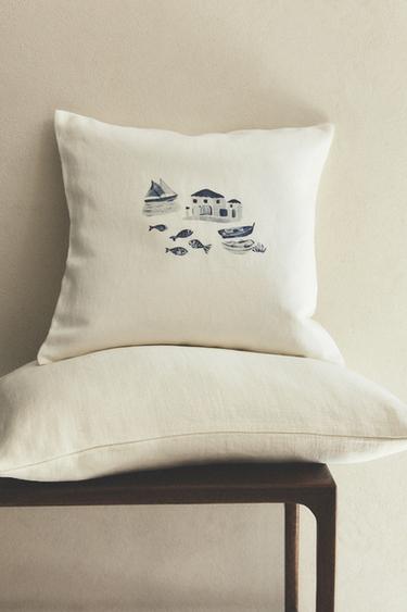 SEASIDE CUSHION COVER - Oyster-white by Zara - Image 5