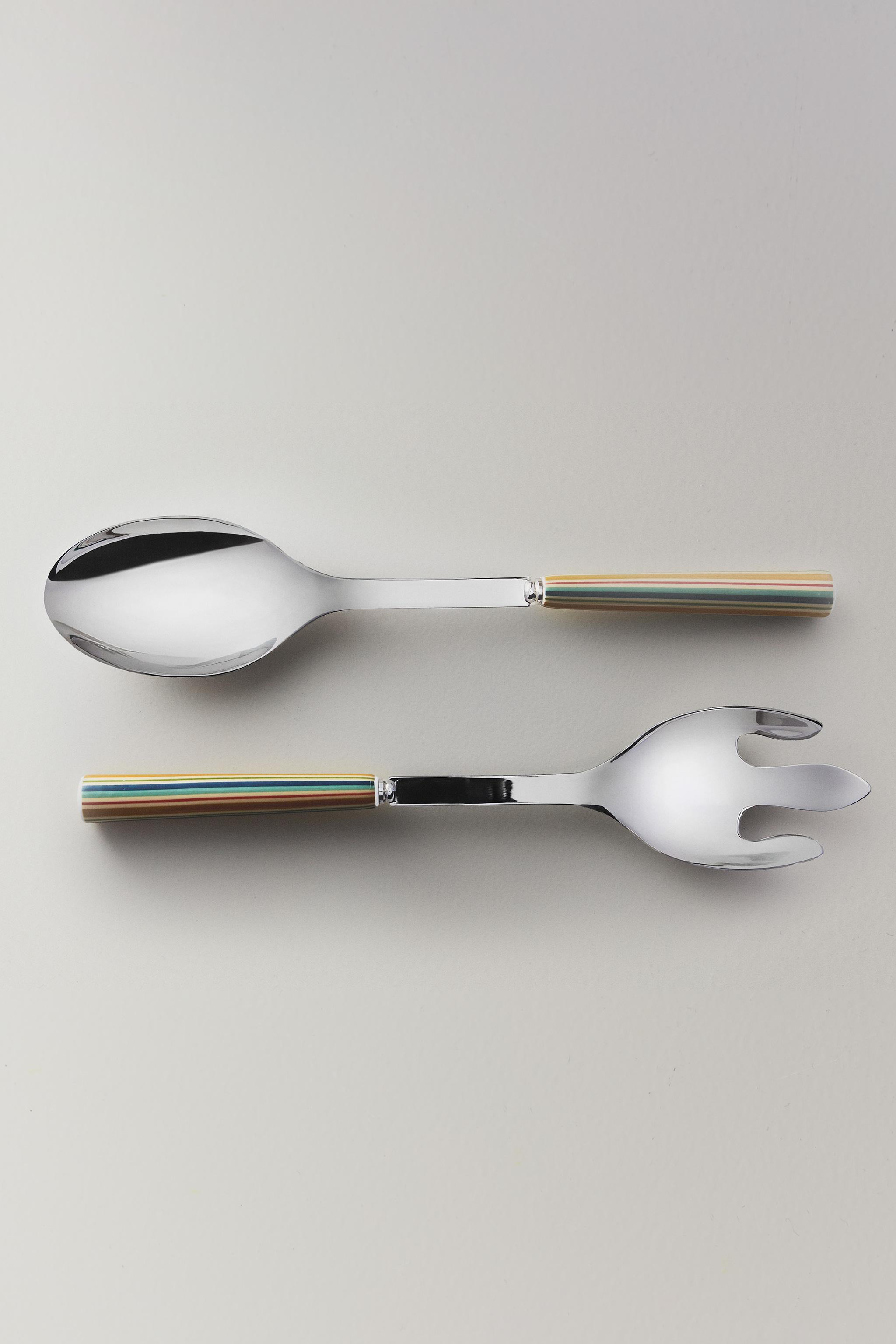 CERAMIC HANDLE SALAD CUTLERY SET (SET OF 2)