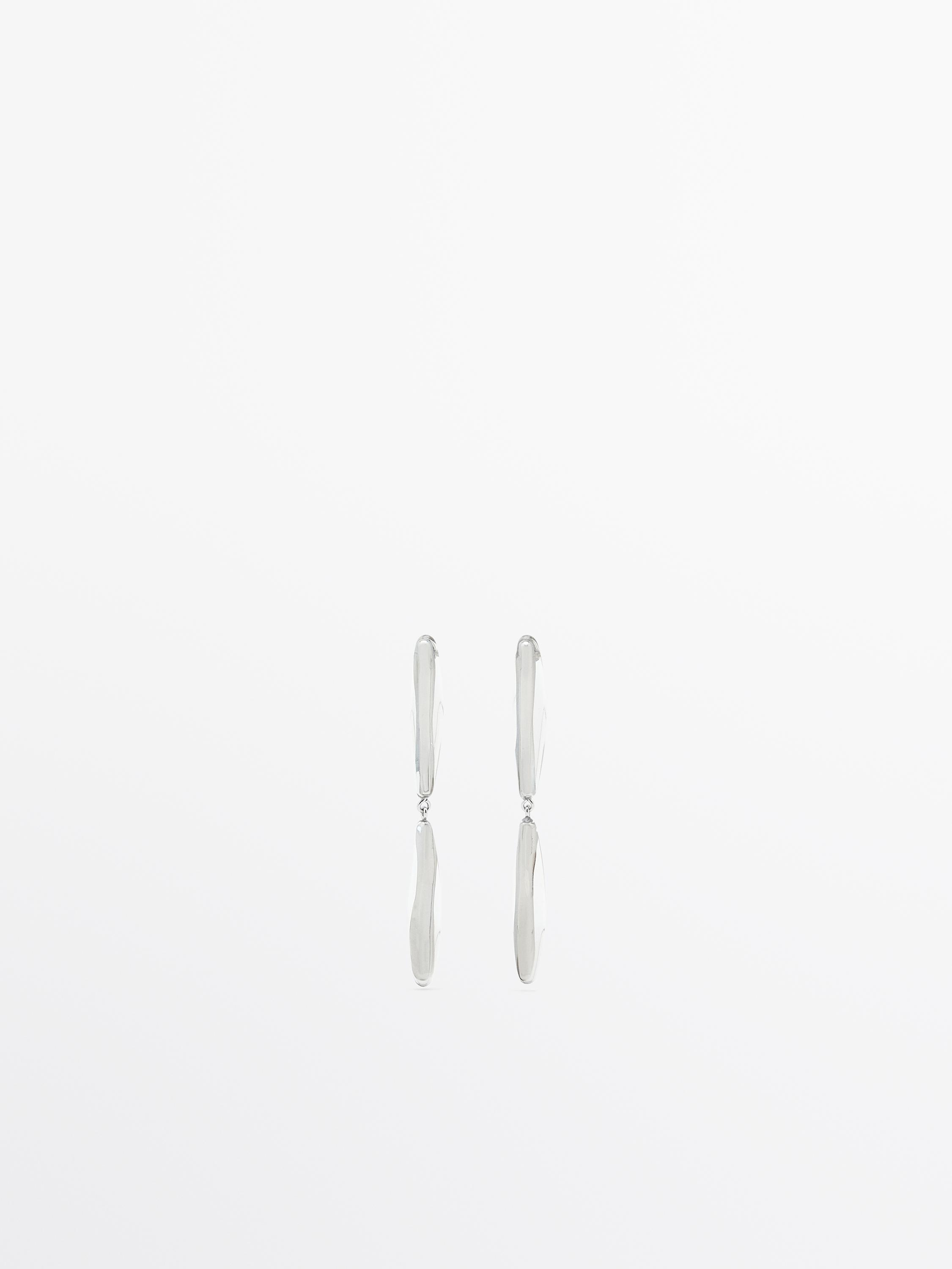 Teardrop dangle earrings - Limited Edition - Silver | ZARA United 