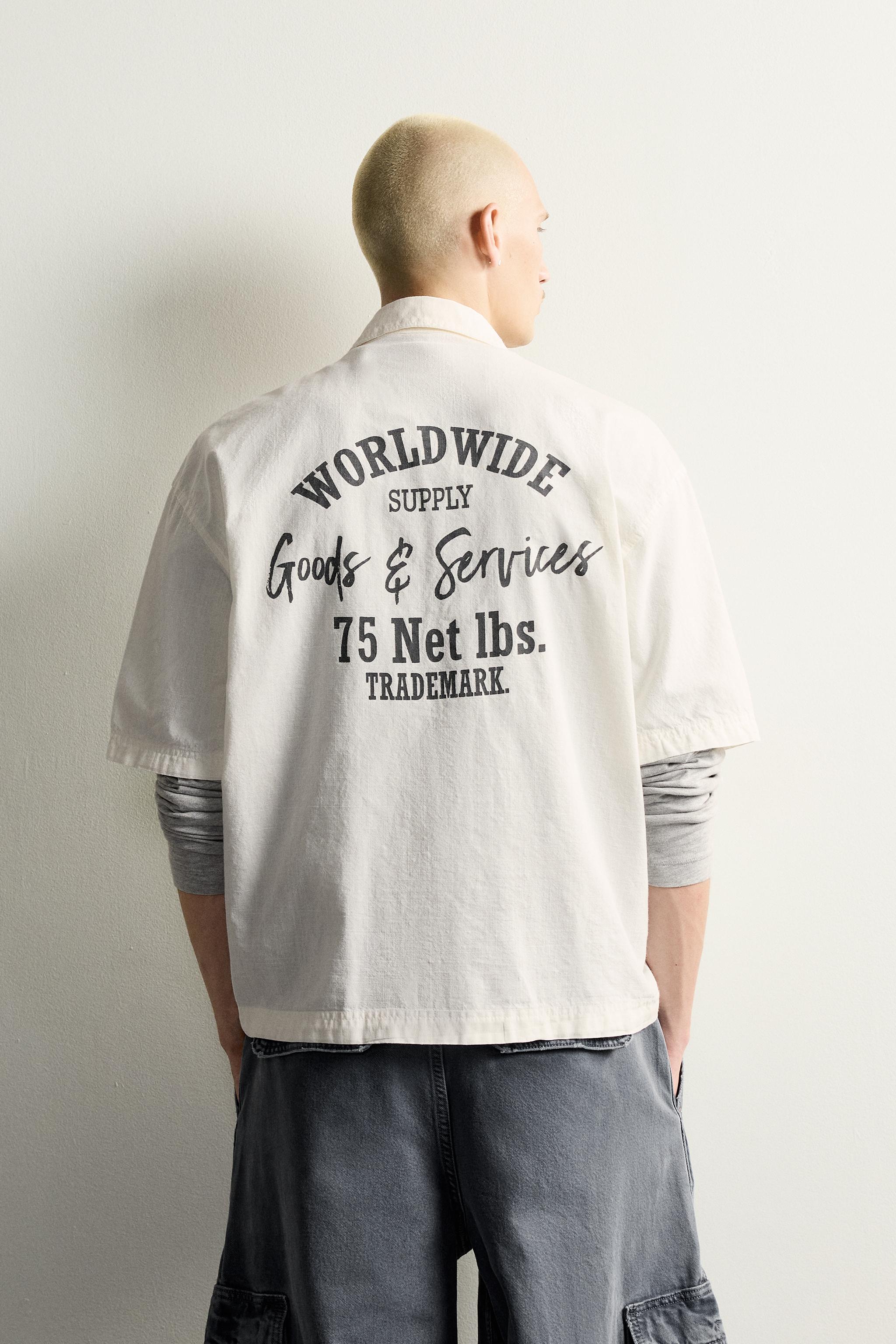 RELAXED FIT COMBINED EMBROIDERY SHIRT