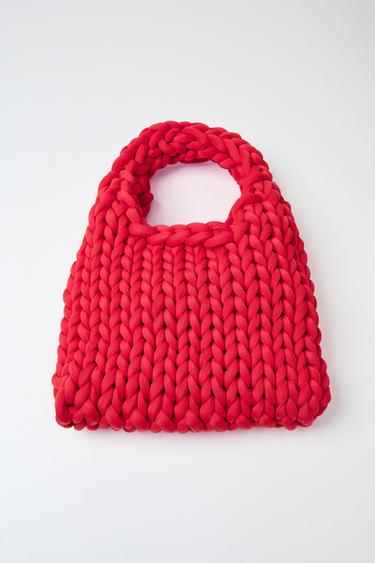 BOLSO MINI TRENZADO - Rojo de Zara