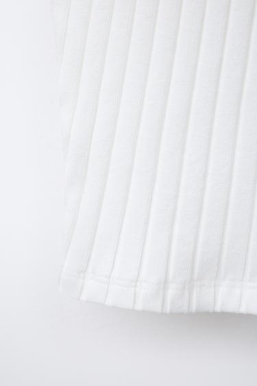 T-SHIRT RIB BRETELLES BOUCLES - Écru de Zara - Image 3