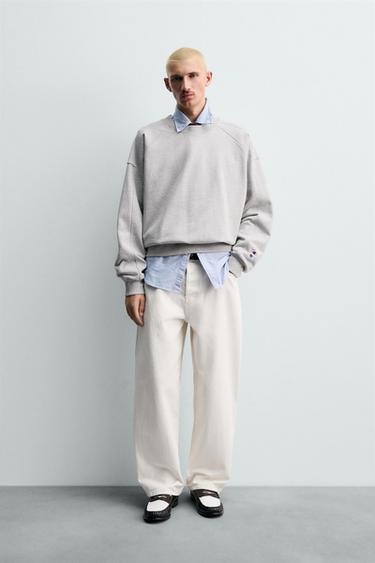 SUDADERA CREWNECK PARCHES CHAMPION ® X ZARA - Gris vigoré de Zara - Imagen 0