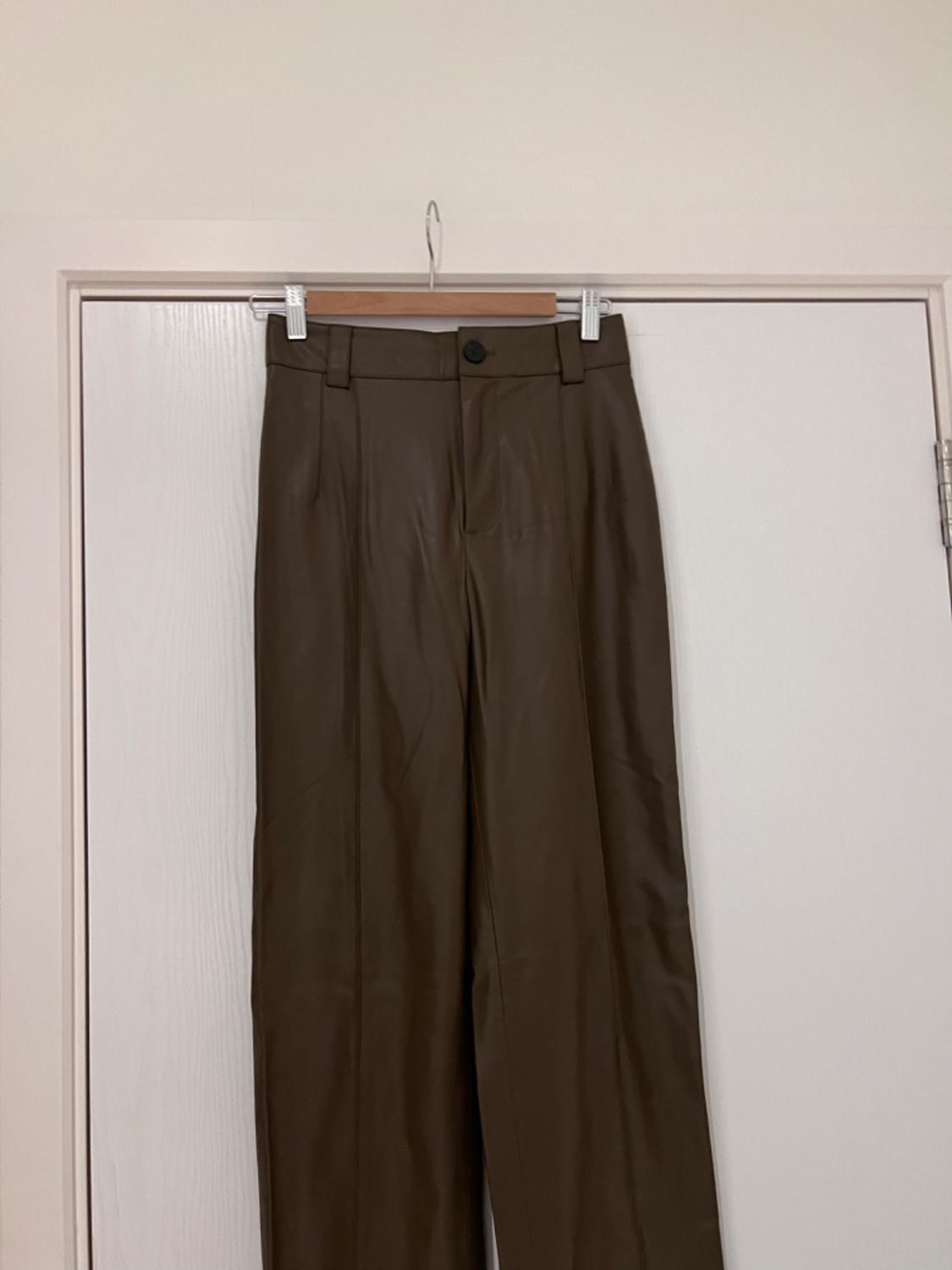 FAUX LEATHER FULL LENGTH TROUSERS - Image 5