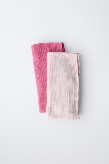 2-PACK OF TEXTURED MUSLINS - Fuchsia by Zara - Image 2